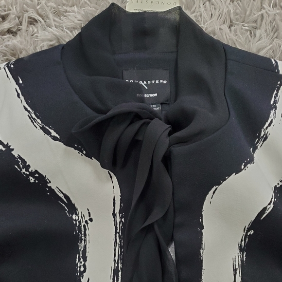 Doncaster Black/White Tie Blazer Size M - Picture 2 of 6